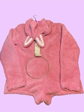 NWTs Dolls Kill Pink Labubu Sherpa short onesie 1x